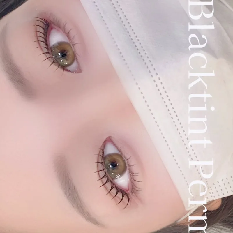 Yomil beauty ブラックティントパーマの仕上がり