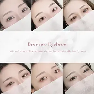BROWNEE 眉アートメイクの仕上がりを並べたバナー
