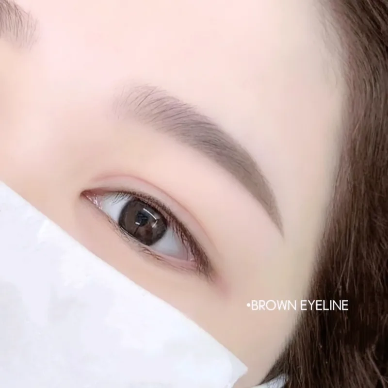 Delumina Beauty 明洞店 ブラウンアイラインの仕上がり