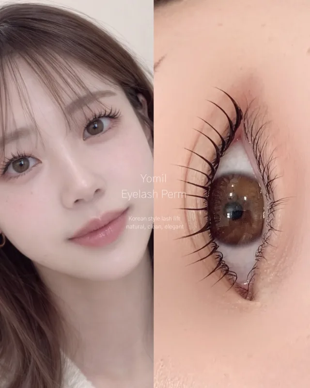 Yomil beauty まつ毛パーマの仕上がり